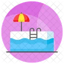 Swimming Pool Natatorium Umbrella Icon