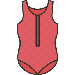 Swimsuit Icon - Download in Colored Outline Style