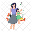 Swinging Garden Swing Floral Swing Icono