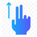 Swipe Up Hand Gesture Icon