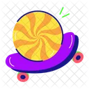 Swirl Candy Skateboard Toffee アイコン