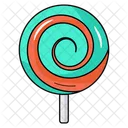 Sweet Swirl Lollipop Confectionery Item Icon