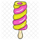 Swirl Popsicle Ice Cream Summer Dessert Icon