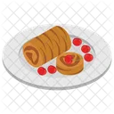 Swirl Roll Snack Fast Food Icon