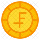 Swiss Franc Coin Currency Icon