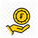 Swiss Franc Coin Business Finance 아이콘
