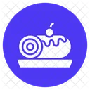 Swiss Roll Dessert Cream Roll Icon