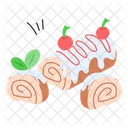 Swiss Roll Dessert Sweet Icon