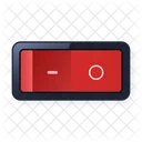 Switcher Red Button Off Skeuomorphism Analog Icon