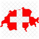 Switzerland Flag Map Icon