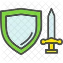 Sword Shield Fantasy Game Icon