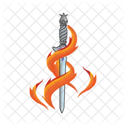 Sword with fire  Icon