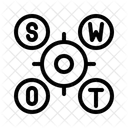 SWOT 분석 전략 아이콘