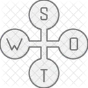 SWOT 분석 비즈니스 아이콘