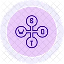 SWOT 분석 비즈니스 아이콘
