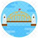 Sydney Harbour Bridge Bogenbrucke Fussgangerbrucke Symbol