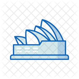 Sydney Opera House Icon - Download in Colored Outline Style