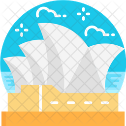 Sydney Opera House Icon - Download in Flat Style