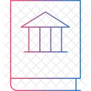 Symbole bancaire sur le livre  Icône