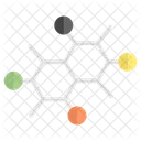 Symbole Physique Orbites Des Atomes Molecule Atomique Icône