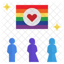 Symbolic Rainbow Flag Icon