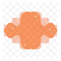 Symmetrical orange spot  Icon