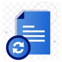 Sync Document Icon Document Synchronization Synchronized Access 아이콘