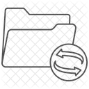 Sync Folder Thinline Icon Icon