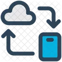 Cloud Informatique Synchronisation Icône