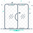 Synchronisieren Kommunikation Konzept Symbol