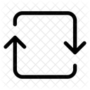 Pfeile Quadrat synchronisieren  Symbol