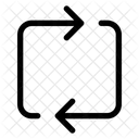 Pfeile Quadrat synchronisieren  Symbol