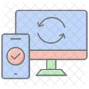 Synchronisieren Des Linearen Farbsymbols Symbol