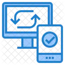 Synchronisierung Netzwerk Datenbank Symbol