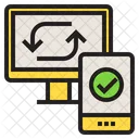 Synchronisierung Netzwerk Datenbank Symbol