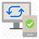 Synchronisierung Netzwerk Datenbank Symbol