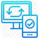 Synchronisierung Netzwerk Datenbank Symbol