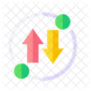 Synchronisation Kommunikation Pfeile Symbol