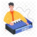 Playing Piano Synthesizer Pianist Icon