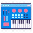 Synthesizer Keyboard Midi Icon