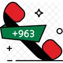 Syria Country Code Phone Code Icon