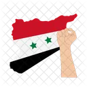 Syria Disaster Flag Icon