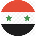 Syrie Drapeau Monde Icône