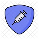 Vaccine Syringe Shield Icon
