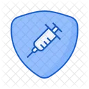 Vaccine Syringe Shield Icon
