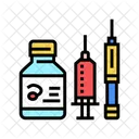 Syringe And Bottle  Symbol