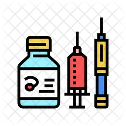 Syringe And Bottle  Icon