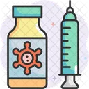 Syringe And Vaccine Bottle  Icon