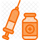 Syringe And Vaccine Medical Treatment Icon