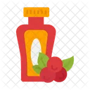 Syrup Bottle Red Berries Raspberry Icon